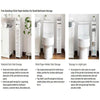 Bathroom Cabinet 1/2 Door Cupboard Unit Storage Free Standing White Furniture