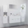 Bathroom Furniture Set White Engineered Wood