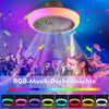 6 Speed Large LED Ceiling Fan with Lighting LED Light Adjustable Wind + Remote