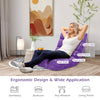 Padded Gaming Sofa Chair with Back Support for Adults and Teens-Purple