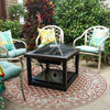 Outdoor Fire Pit Garden BBQ Patio Heater Storage Large Metal Table Log Burner