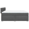Box Spring Bed with Dark Grey 180x200 Fabric T1H8