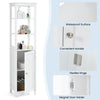 3-Tier Bathroom Storage Cabinet Free-Standing Floor Cabinet Adjustable Panel