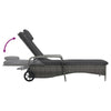 Lounger with Garden Patio Pool Day Bed Wicker Armchair Reclining Chair K6D1