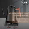 Electric Gooseneck Kettle, Coffee & Teapot with Digital Display- SS - Black