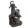Water Fountain w/ LED Lights Garden Feature Statue Resin Ornament Indoor Outdoor