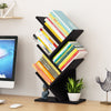 5 Shelf Tree Free Standing Bookshelf Wood Shape Desk White Bookcase Display Rack