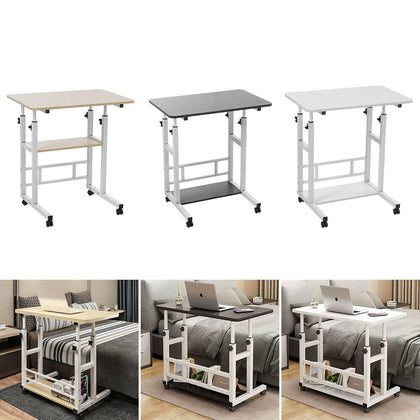 Adjustable Mobile Laptop Computer Table Portable Overbed Sofa Study Writing Desk