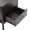 Industrial Wood Bedside Table 2 Drawers Storage Nightstand Sofa End Side Cabinet