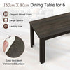 160 CM Rectangular Dining Table with Sturdy L-shaped Legs