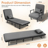 Single Folding Sofa Bed Chair Modern Fabric Sleep Function Holder Couch Sleeper