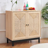 Sideboard Storage Buffet Cabinet with 2 Doors Shelf Dining Room Wooden Cupboard