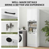 Costway Kitchen Pantry Cabinet 190cm Tall Freestanding Cupboard w/Doors White