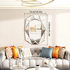 Large Decorative Wall Mirror Uneven Beveled Glass Frame Living Room Cupboard Dec