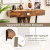 T-Shaped Industrial Console Table Narrow Sofa Side Table Entryway Display Shlves