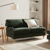 Dusk Hampshire Dark Olive Green Matte Velvet 2 Seater Sofa RRP £999