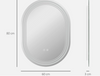 kleankin Bathroom Mirror with LED Lights, Dimmable Makeup Mirror 47-2-80