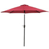 2.7M Round Garden Parasol Sun Shade Patio Hanging Umbrella with Crank Tilt Base
