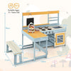 Mud Kitchen Play Kitchen with Kids Picnic Table & Kitchenware-Grey
