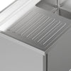 110cm Single Bowl Stainless Steel Catering Sink Cabinet w/Platform &Sliding Door