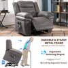 Power Lift Recliner Electric Massage Heating Chair Living Room Armchair Grey