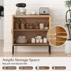 Kitchen Storage Cabinet 2-Door Buffet Sideboard with Adjustable Shelf