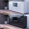 Modern 160cm TV Unit Cabinet Stand High Gloss Doors Entertainment Free RGB LED