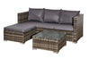 Patio Sofa Set Corner Rattan Garden Furniture Outdoor L-Shaped Mix Grey 4-Seater