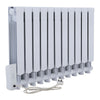 Electric Wall Mounted Oil Filled Radiator Home Space Heater Thermostatic Timer
