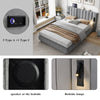 Upholstered Bed Frame Velvet 4ft6 Double Bed with Stereo, Charging & Lighting