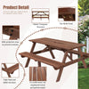 Picnic Table Set With 4 Seater Bench BBQ Beach Outdoor Deck Garden Park Wooden