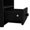 Side Storage Cabinet Bedside Table Bedroom Nightstand with Extra Shelf & Drawer