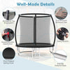 8FT Trampoline Outdoor Backyard Trampoline for Kids & Adults-Black