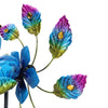 Peacock Garden Ornament Wind Spinners Sculpture LED Solar Light Windmill Decor