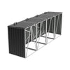 Quadruple Wheelie Bin Storage Metal Store Cover Garden Rubbish Dustbin 4 Shed UK