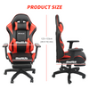 Gaming Chair Leather Racing Office Executive Recliner with Leg Rest Massage