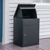 Outdoor Waterproof Parcel Delivery Drop Box Lockable Storage Letter Post Box+Key