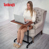 Tatkraft Mobile Laptop Desk Overbed Table 360° Tilt Adjustable Height 17" PCs