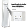 3-in-1 Jewelry Cabinet Full-Length Mirrored Jewelry Armoire Storage Organizer