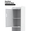 White 5Tier Bathroom Floor Cabinet Standing Storage Cupboard Door Wooden Shelve