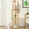 Garment Clothes Coat Rack Stand Wooden Tree Hanger Bag Hat Hook Holder Standing