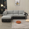 Luxury 2, 3 Seater Linen Fabric Couch Sofa Chaise Living Room Furniture
