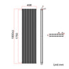 Vertical Radiator 1800 Black Flat Panel Central Heating Tall Upright Modern Rads