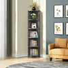 5-Tier Corner Shelf Bookshelf Free Standing Bookshelves Wooden for Home Office