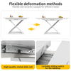 Extendable MDF Dining Table/Kitchen Table, Cross-Leg Base 118-157x75cm White
