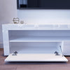 120cm Modern TV Unit Cabinet Stand White High Gloss with LED RGB Lights Drawers