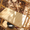 4 Layer Bamboo Outdoor Folding Shelf Wooden Camping Storage Rack Shelves Unit UK