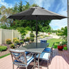 3M Outdoor Garden Round Parasol Sun Shade Patio Hanging Umbrella with Crank Tilt