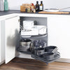 Pull out Blind Corner Basket Twin Shelves Holder Rack Soft Close Cabinet Kitchen