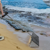Beach Sand Rake, Beach Foldable Tooth Stainless Steel Sand Sifter +Foldable Pail